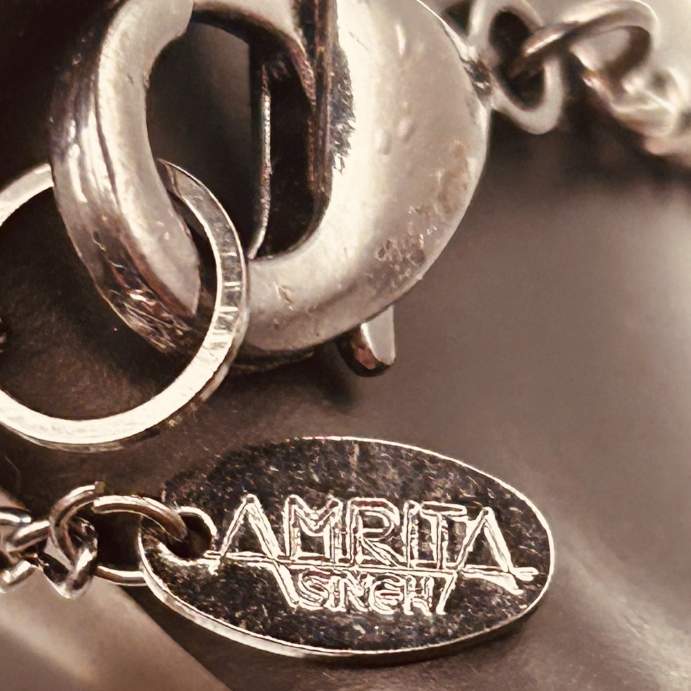 Amrita Singh Coral Crystal Statement Necklace NWT - Picture 11 of 12